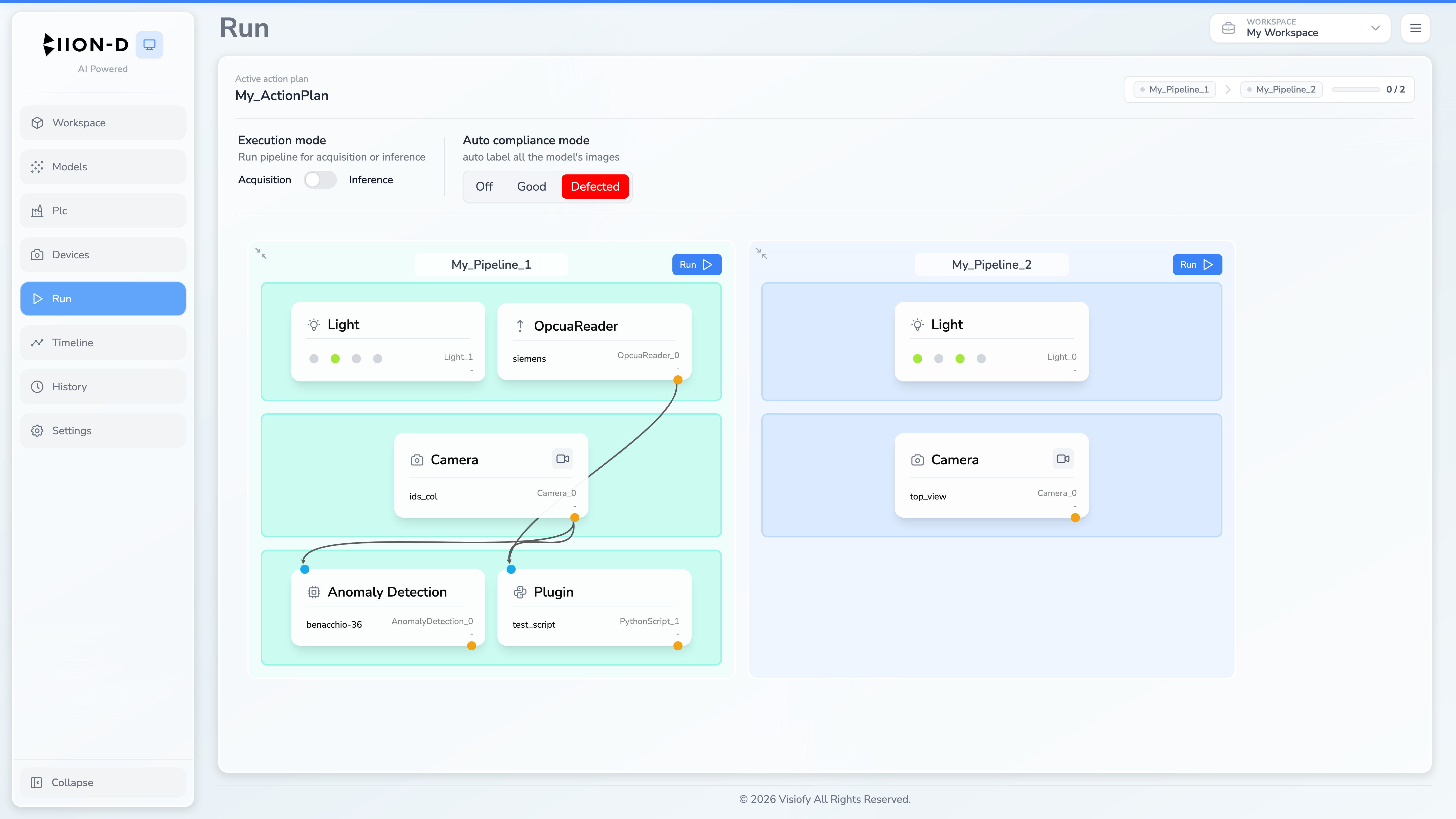 Run page overview