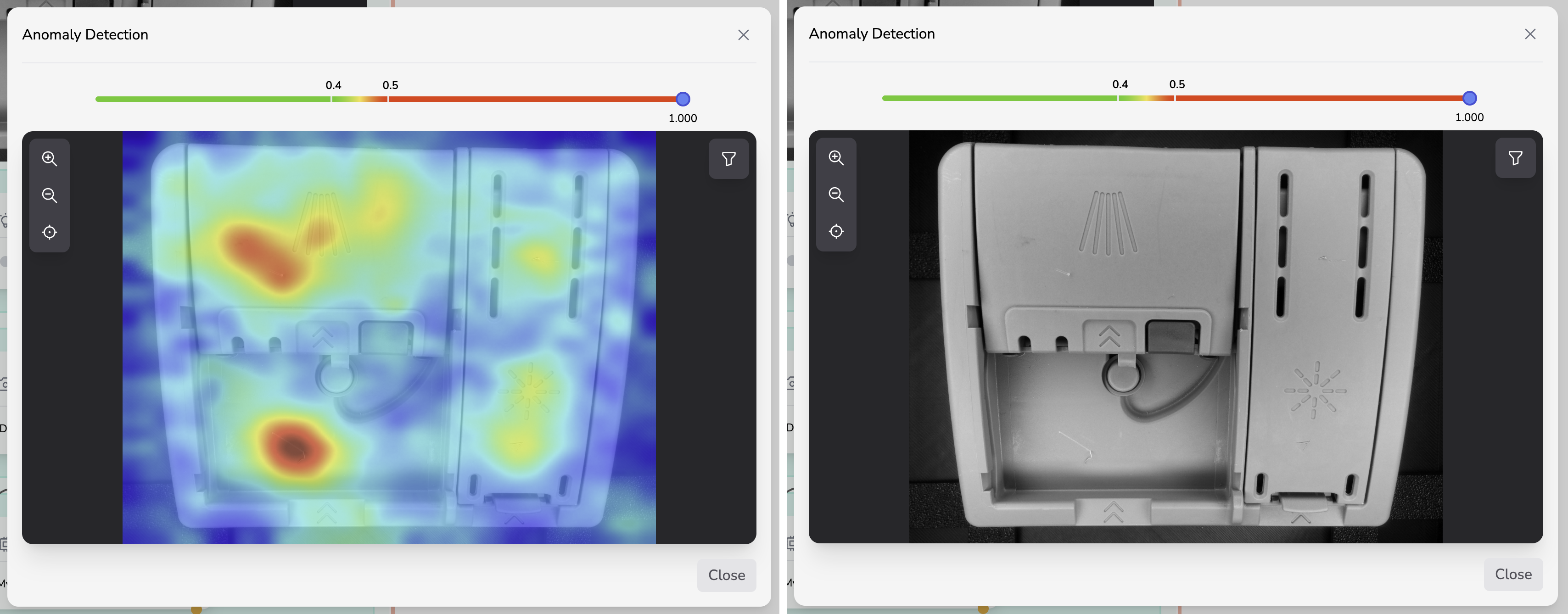 Anomaly detection visualization views