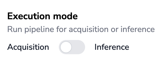 Execution mode toggle