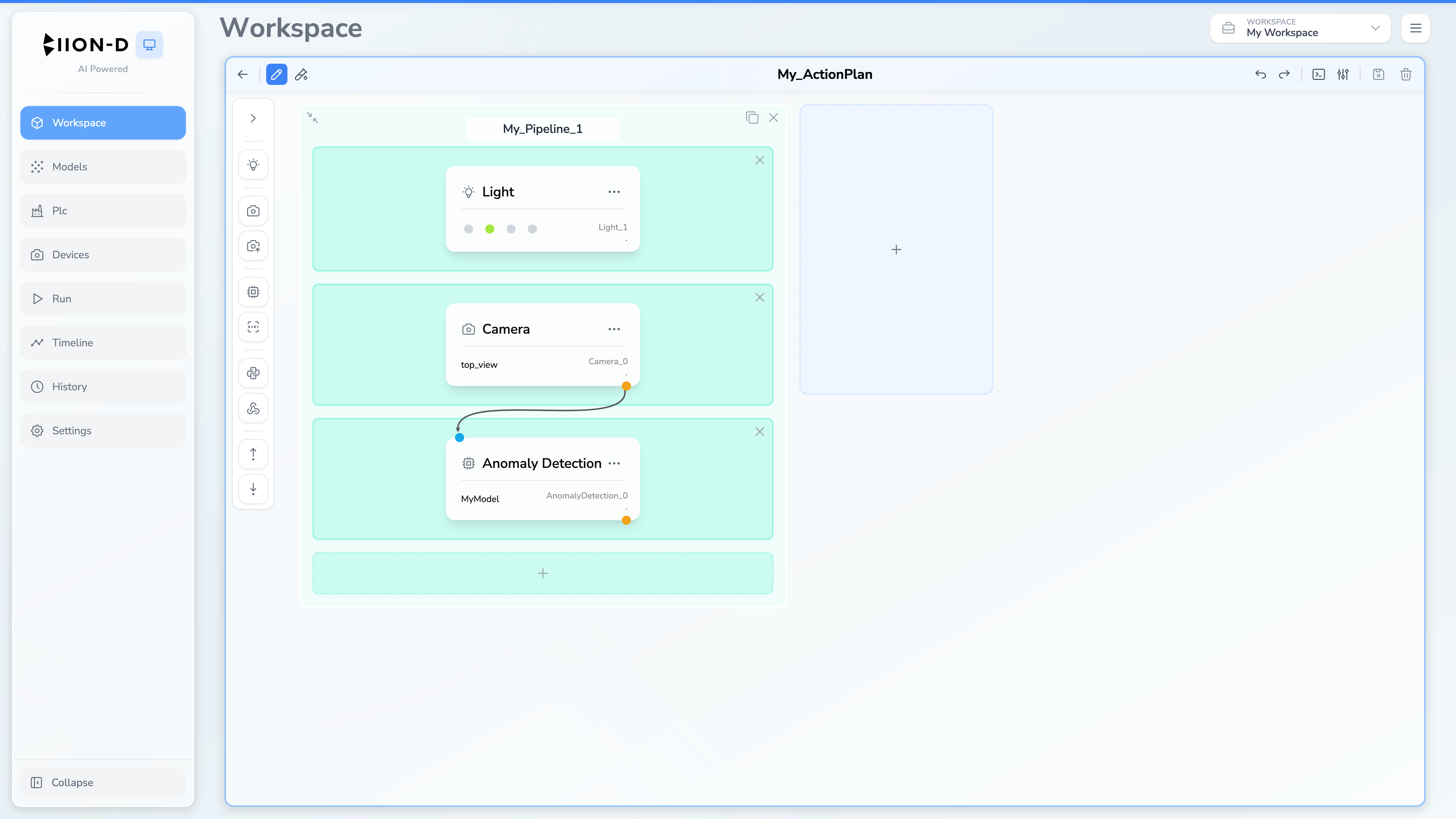 Catalogo dei moduli e editor della pipeline