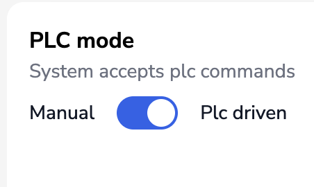 PLC mode toggle