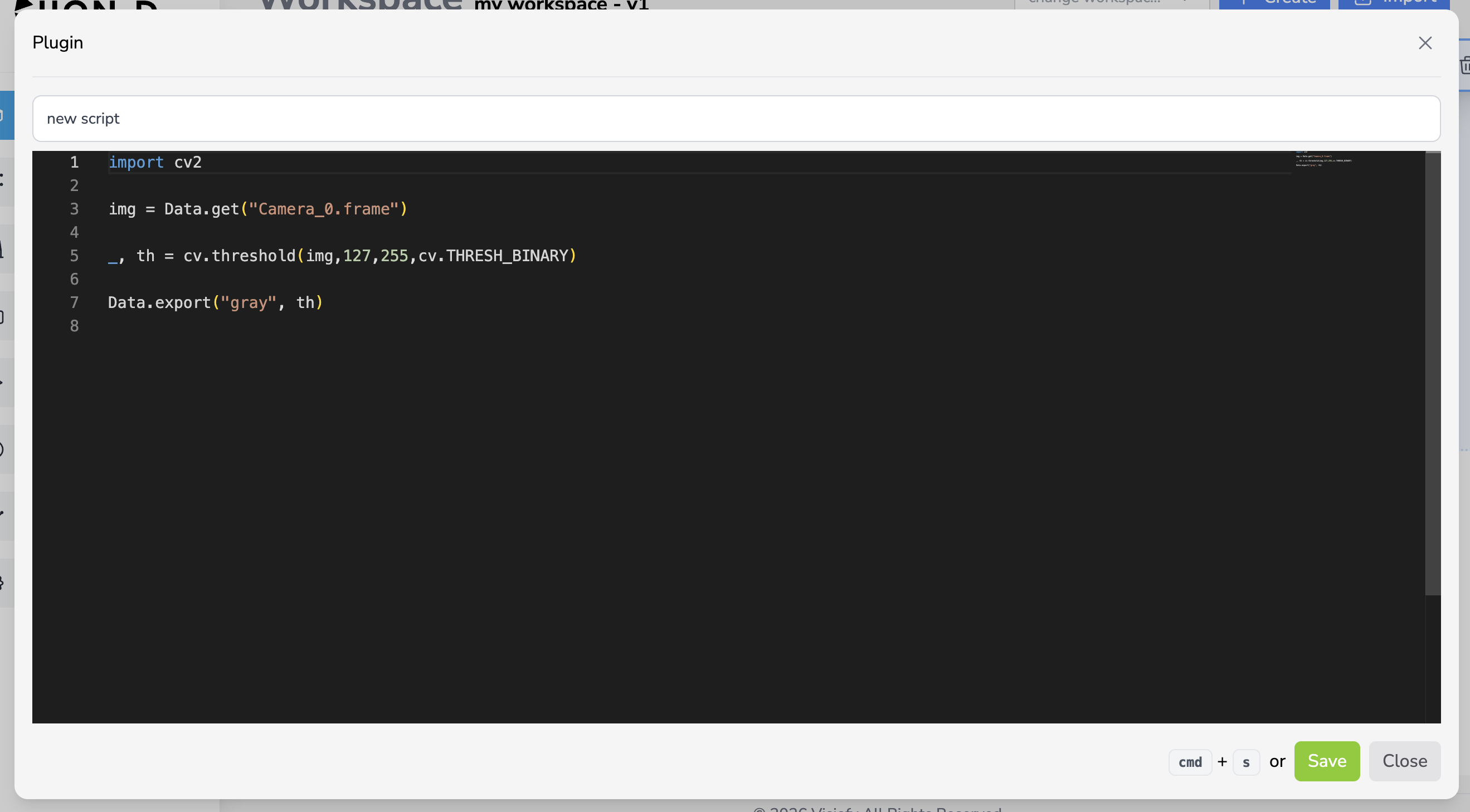 Plugin editor